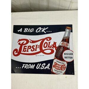 Made In The USA Classic Memorabilia Sign Pepsi Sign